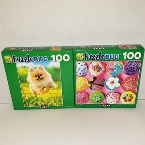 NIB (2) PuzzleBug 100 Piece Puzzles